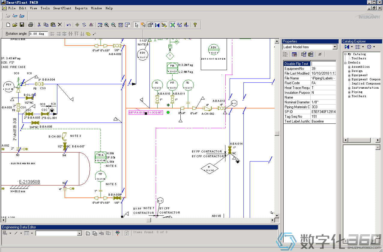 工程数字化交付中的智能PID(鹰图SPPID软件绘制)